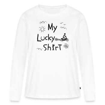 moped moped scooter moped moped driver moped funny - Women's Premium Organic Long Sleeve Shirt - white - Front - Julia (174cm)