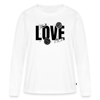 Aerospace Space Travel LOVE Spaceship Solar System - Frauen Premium Bio Langarmshirt - Weiß - Vorne - Julia (174cm)