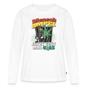 Ampel legalisiert Hanf - Frauen Premium Bio Langarmshirt - Weiß - Vorne - Julia (174cm)