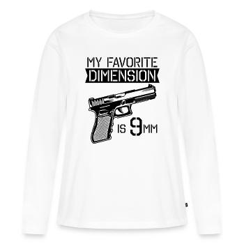 Mon Favorite Dimension Gunsmith Gun Fixer Armuriers - T-shirt manches longues Premium bio Femme - blanc - Devant - Julia (174cm)
