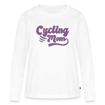 Fahrrad Mama Geschenk - Frauen Premium Bio Langarmshirt - Weiß - Vorne - Julia (174cm)