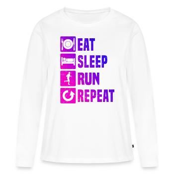 Course à pied Course à pied Course à pied Course à pied Jogging Course Jogging Course Hommes Jogging Race - T-shirt manches longues Premium bio Femme - blanc - Devant - Julia (174cm)