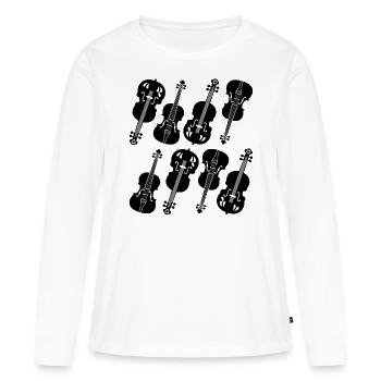Double Bass Player Double Bassist - Double Bass In - Women's Premium Organic Long Sleeve Shirt - white - Front - Julia (174cm)