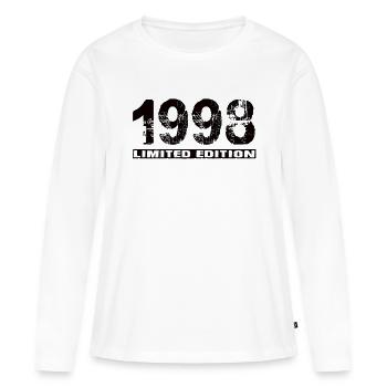 Édition limitée 1998 - T-shirt manches longues Premium bio Femme - blanc - Devant - Julia (174cm)