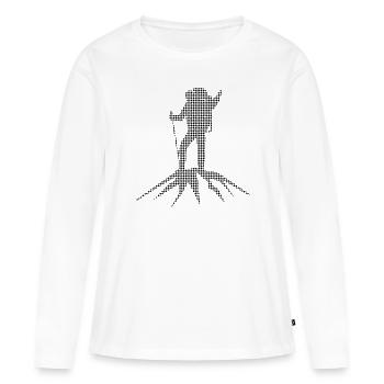 Bergsteigen - Frauen Premium Bio Langarmshirt - Weiß - Vorne - Julia (174cm)