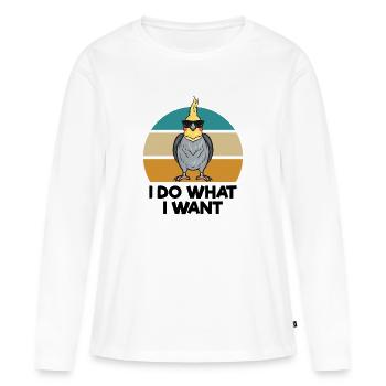 Cockatiel - Women's Premium Organic Long Sleeve Shirt - white - Front - Julia (174cm)
