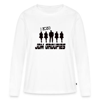 J’adore SB Groupies SB Tuner - T-shirt manches longues Premium bio Femme - blanc - Devant - Julia (174cm)