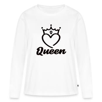 Queen - Women's Premium Organic Long Sleeve Shirt - white - Front - Julia (174cm)