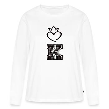 King - Women's Premium Organic Long Sleeve Shirt - white - Front - Julia (174cm)
