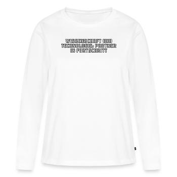 Wissenschaft - Wissenschaft und Technologie: - Frauen Premium Bio Langarmshirt - Weiß - Vorne - Julia (174cm)