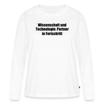Wissenschaft - Wissenschaft und Technologie: - Frauen Premium Bio Langarmshirt - Weiß - Vorne - Julia (174cm)
