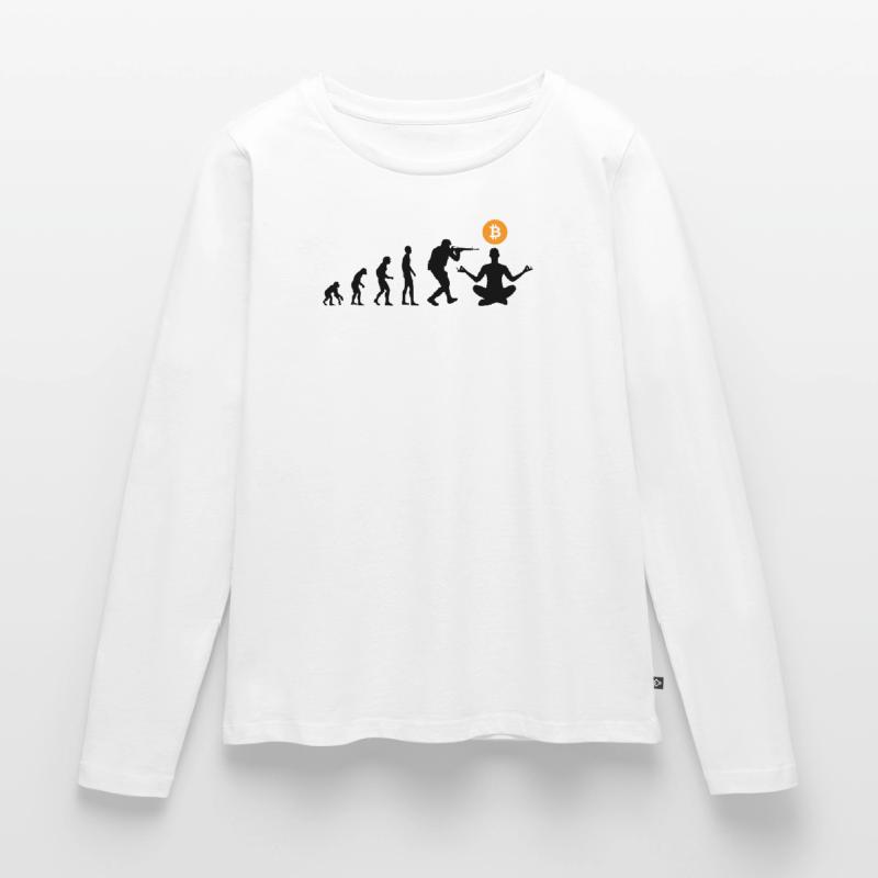 Évolution du Bitcoin T-shirt manches longues Premium bio Femme