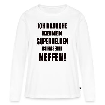 Neffe Geburtstag - Frauen Premium Bio Langarmshirt - Weiß - Vorne - Julia (174cm)