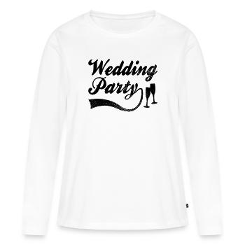 Wedding party - Women's Premium Organic Long Sleeve Shirt - white - Front - Julia (174cm)