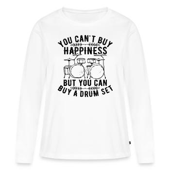 Vous ne pouvez pas acheter le bonheur, mais vous pouvez acheter une batterie - T-shirt manches longues Premium bio Femme - blanc - Devant - Julia (174cm)