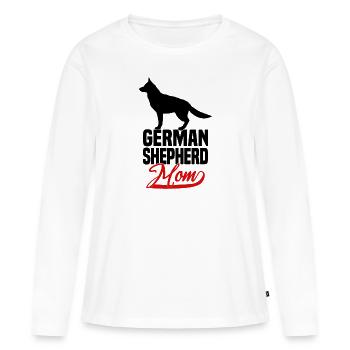 German Shepherd Mom - Women's Premium Organic Long Sleeve Shirt - white - Front - Julia (174cm)