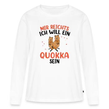 Will ein Quokka sein Australien Beuteltier - Frauen Premium Bio Langarmshirt - Weiß - Vorne - Julia (174cm)