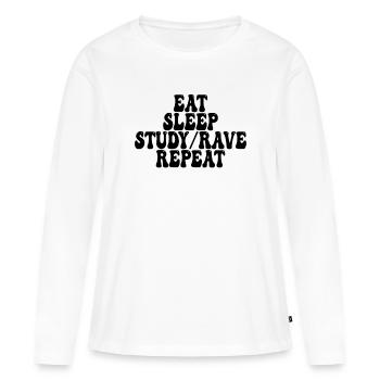 Study and Raven - Women's Premium Organic Long Sleeve Shirt - white - Front - Julia (174cm)