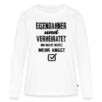 Eisenbahner - Frauen Premium Bio Langarmshirt - Weiß - Vorne - Julia (174cm)