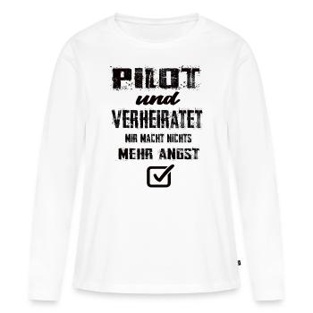 Pilot - Frauen Premium Bio Langarmshirt - Weiß - Vorne - Julia (174cm)