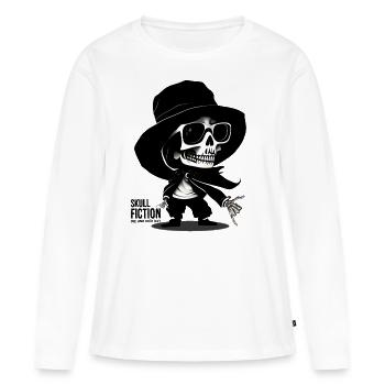 Totenkopf Crâne Fiction Totenschädel - T-shirt manches longues Premium bio Femme - blanc - Devant - Julia (174cm)