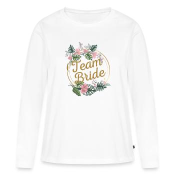 Team Bride - Women's Premium Organic Long Sleeve Shirt - white - Front - Julia (174cm)