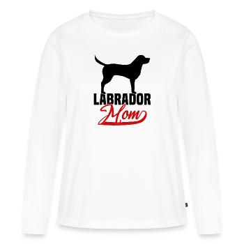 Labrador Mom - Frauen Premium Bio Langarmshirt - Weiß - Vorne - Julia (174cm)