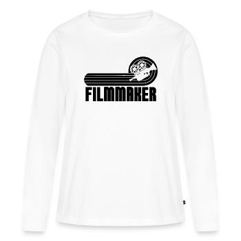 Cinéaste Rétro Cinématographie Réalisateur Cinéaste - T-shirt manches longues Premium bio Femme - blanc - Devant - Julia (174cm)