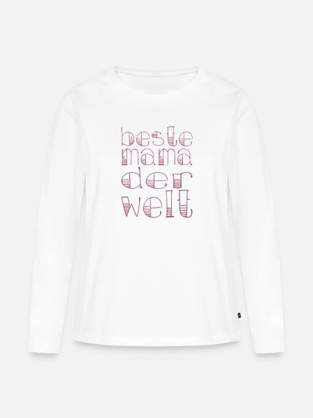 Beste Mama der Welt - Frauen Premium Bio Langarmshirt - Weiß