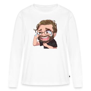 Lol Manny - T-shirt manches longues Premium bio Femme - blanc - Devant - Julia (174cm)
