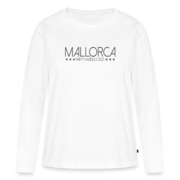Mallorca Party Mädels - Frauen Premium Bio Langarmshirt - Weiß - Vorne - Julia (174cm)