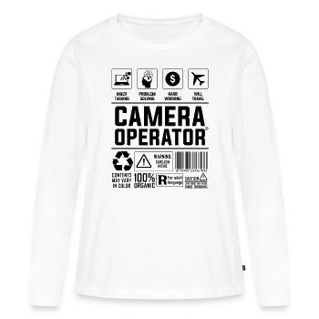 Camera Operator Loves Movie Maker Camera Operator - Frauen Premium Bio Langarmshirt - Weiß - Vorne - Julia (174cm)