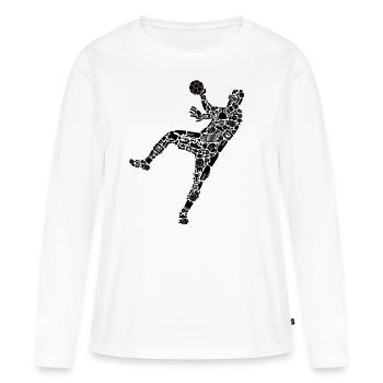 Handball Players Handball Symbols Boys Handball - Women's Premium Organic Long Sleeve Shirt - white - Front - Julia (174cm)
