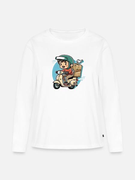 Schnelle Lieferung - Frauen Premium Bio Langarmshirt - Weiß