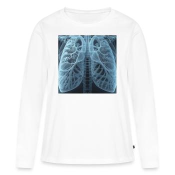 Radiographie des poumons - T-shirt manches longues Premium bio Femme - blanc - Devant - Julia (174cm)