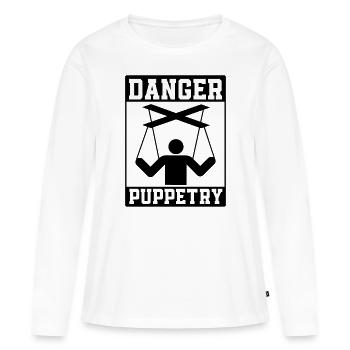 Danger Marionnette Marionnette Marionnette Marionnettiste Marionnettiste - T-shirt manches longues Premium bio Femme - blanc - Devant - Julia (174cm)