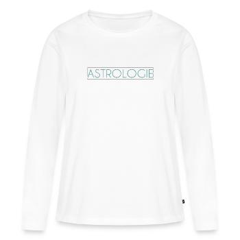 Astrologie Schriftzug - Frauen Premium Bio Langarmshirt - Weiß - Vorne - Julia (174cm)