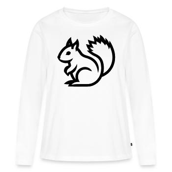 Eichhörnchen - Frauen Premium Bio Langarmshirt - Weiß - Vorne - Julia (174cm)