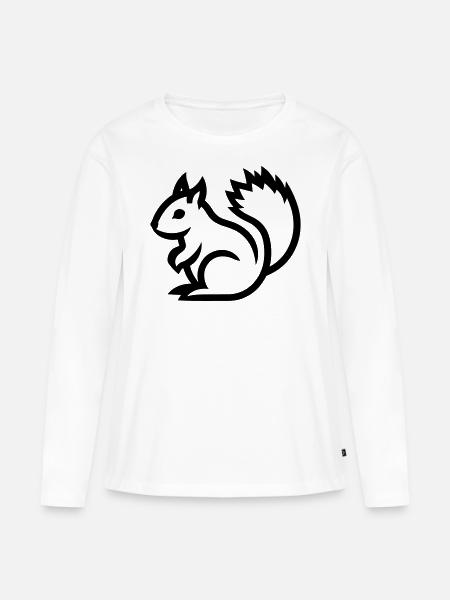 Eichhörnchen - Frauen Premium Bio Langarmshirt - Weiß