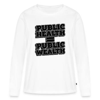 Santé publique Scientifique public Travailleur de la santé - T-shirt manches longues Premium bio Femme - blanc - Devant - Julia (174cm)