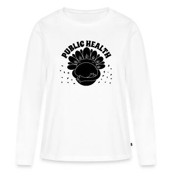 Infirmières en santé publique Scientifique Travailleur de la santé - T-shirt manches longues Premium bio Femme - blanc - Devant - Julia (174cm)