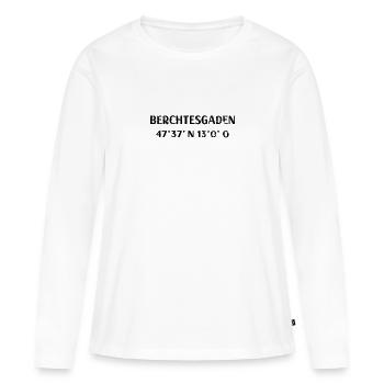 Berchtesgaden coordonne la randonnée - T-shirt manches longues Premium bio Femme - blanc - Devant - Julia (174cm)