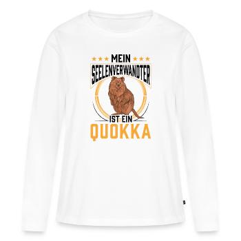 Quokka ist mein Seelenverwandter Beuteltier - Frauen Premium Bio Langarmshirt - Weiß - Vorne - Julia (174cm)