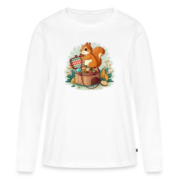 Amis de pique- - T-shirt manches longues Premium bio Femme - blanc - Devant - Julia (174cm)
