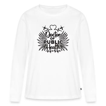 Docteur en épidémiologie publique Travailleur de la santé - T-shirt manches longues Premium bio Femme - blanc - Devant - Julia (174cm)