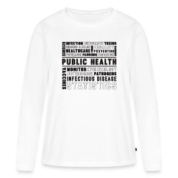 Santé publique Scientifique public Travailleur de la santé - T-shirt manches longues Premium bio Femme - blanc - Devant - Julia (174cm)