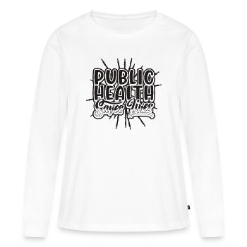 La santé publique sauve des vies Infirmières Travailleurs de la santé - T-shirt manches longues Premium bio Femme - blanc - Devant - Julia (174cm)