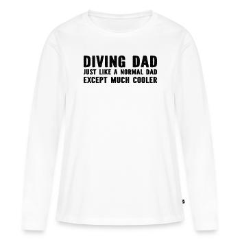 Diver Dad Underwater Diving Dad - Frauen Premium Bio Langarmshirt - Weiß - Vorne - Julia (174cm)