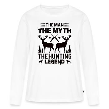 Jagen Jäger Jagen Spruch Jäger Geschenke - Frauen Premium Bio Langarmshirt - Weiß - Vorne - Julia (174cm)