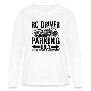 Le parking des conducteurs RC n’aime que le modéliste RC Racer - T-shirt manches longues Premium bio Femme - blanc - Devant - Julia (174cm)